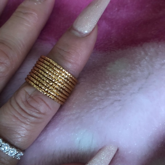 Stable ring 18k gold plated “ rhodium” 6.5-7 - Picture 3 of 6